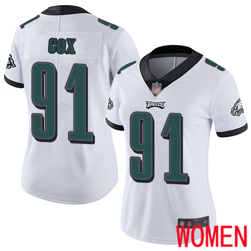 Women Philadelphia Eagles 91 Fletcher Cox White Vapor Untouchable NFL Jersey Limited Player Football